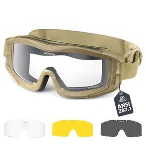 Airsoft Goggles Anti Fog ANSI Z871 Tactical Safety Glasses